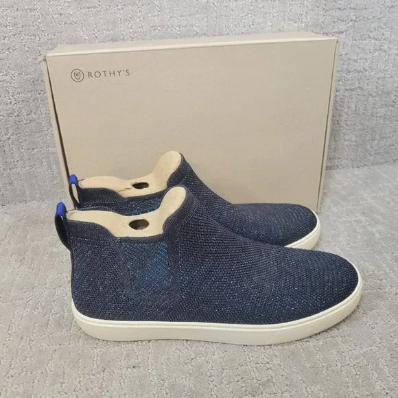 Rothy's The Chelsea Women's Size US 11.5 Metallic Lattice Ankle Boots Shoes - Picture 3 of 10